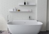 Which Bathtubs Modern Free Standing solid Surface Stone Modern soaker Bathtub 62