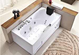 Whirlpool Bathroom Heater 60 Inch White Bathtub Whirlpool Jetted Bath Hydrotherapy