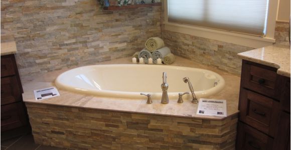 Whirlpool Bathroom Renovation Same Stone with Whirlpool Tub