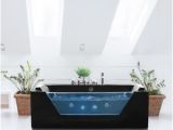 Whirlpool Bathtub Ebay Whirlpool Bathtub Black Self Supporting with Glass Led