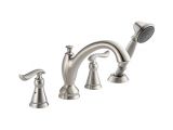 Whirlpool Bathtub Faucets Linden™ Roman Tub Whirlpool Faucet Trim with Handshower 3
