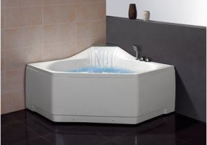 Whirlpool Bathtub Fixtures Ariel Bath 59" X 59" Whirlpool Tub with Waterfall Faucet