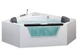 Whirlpool Bathtub with Seat Eago Am200 5 Feet Rounded Modern Double Seat Corner