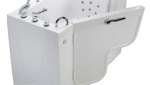 Whirlpool Bathtub with Seat Ella Wheelchair Transfer 52 In Acrylic Walk In Whirlpool