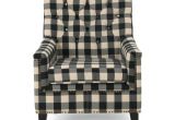 White Accent Chair with Studs Noble House Jaclyn Tufted Black Checkerboard Fabric Club