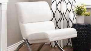 White Bonded Leather Accent Chair White Accent Chair Bonded Leather Modern Living Room