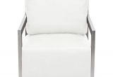 White Bonded Leather Accent Chair Zen White Bonded Leather Accent Chair 9h374