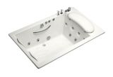 White Center Drain Bathtub Shop Kohler Riverbath Quadrangle 3 83 Foot Whirlpool Tub