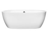 White Center Drain Bathtub Wyndham Collection soho 59 75 In Acrylic Flatbottom