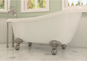 White Claw Foot Bathtub Glendale Clawfoot Brushed Nickel — Pelham and White