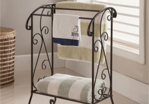 White Wall Mounted Quilt Rack Coffee Brown Metal Free Standing Kitchen Bathroom towel Quilt