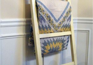 White Wall Mounted Quilt Rack Ladder Quilt Rack by Genesiswoodworks On Etsy 55 00 for the Home