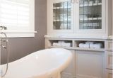 Why Were Bathtubs Lined with Linen White and Gray Bathroom Features Walls Clad In Gray