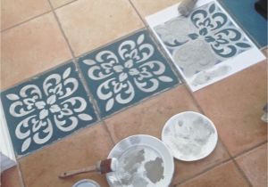Wilson S Paint Floor Coverings Chalk Painta Decorative Paint Used to Enhance Tile Floors Project