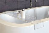 Wine Holder for Bathtub Multipurpose Plastic Adjustable Bathtub Tray Shower Wine Glass Book