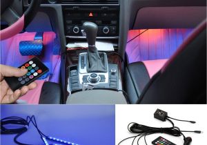 Wireless Interior Led Lights for Cars 2018 5050 9 Led Car Interior Underdash Lighting Kit Smart sound