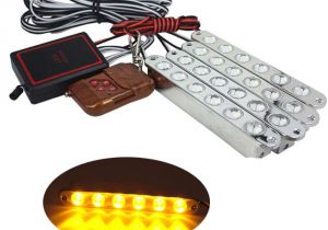 Wireless Trailer Lights 4 X 6 Led 24 Leds Strobe Warning Light with Wireless Remote