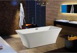 With Bathtubs Modern Modern White Acrylic Freestanding 67" Bathroom soaking