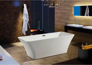 With Bathtubs Modern Modern White Acrylic Freestanding 67" Bathroom soaking