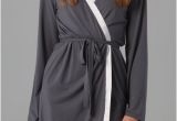 Women's Bathrobes Calvin Klein Calvin Klein Short Robe In Gray