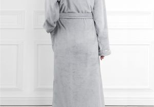 Women's Bathrobes Fleece Women S Microfiber Fleece Robe with Satin Trim Long Spa