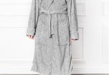Women's Bathrobes Zipper Front Women S Microfiber Fleece Robe with Satin Trim Long Spa