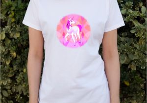 Women's Novelty Bathrobes Geometric Pink Unicorn Fantasy Women S Novelty T Shirt