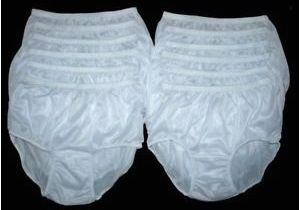 Women's Nylon Bathrobes Discount 12pcs Classic Nylon White Panties Vintage