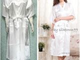 Women's White Bathrobes Uni Men S Sleepwear Women S Kimono Satin Silk Robe