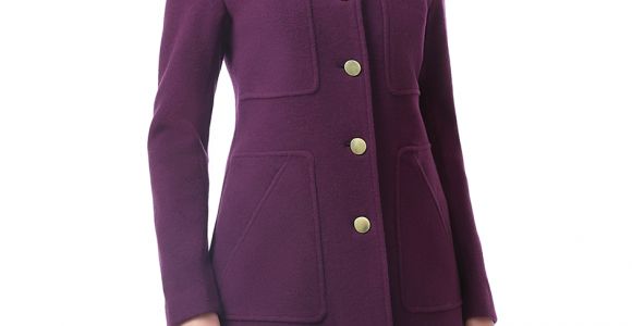 Women's Wool Bathrobes Bgsd Women S Elizabeth Wool Blend Patch Pocket Coat