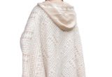 Women's Wool Bathrobes Women S Alpaca Wool Hooded Knit Yarn Cape Poncho Wooden
