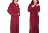 Womens Bathrobes Long Bathrobe Turkish Cotton Terry Hooded Long Full Ankle