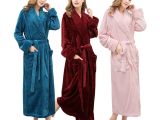 Womens Bathrobes Long Sale Womens soft as Silk X Long Kimono Bath Robe Plus
