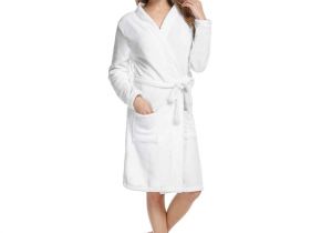Womens Floor Length Robes 2018 wholesale Ekouaer Winter Bath Robe Sleepwear Women Coral Velvet