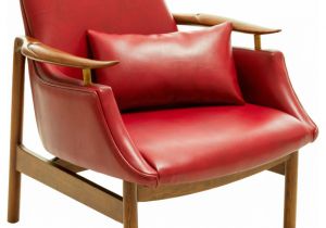 Wood and Leather Accent Chair Braselton Leather Wood Frame Armchair Midcentury
