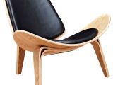 Wood and Leather Accent Chair Duo Co Modern Leather Lounge Chair Shell Mid Century ash