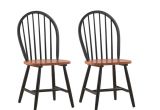 Wood Chair Legs Home Depot Boraam Farmhouse Black and Cherry Wood Dining Chair Set Of 2 31516