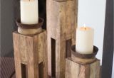 Wood Lights Candles the Kalalou Square Recycled Wood Candle Holders are Unique Candle