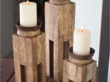 Wood Lights Candles the Kalalou Square Recycled Wood Candle Holders are Unique Candle