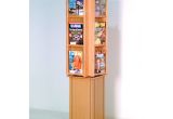 Wood Rotating Magazine Rack 24 Pocket Magazine Brochure Wall Rack Hayneedle