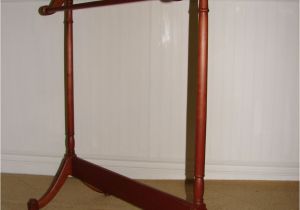 Wood Wall Mounted Quilt Rack Vintage Cherry Quilt Rack Quilt Stand Valet with Brass Finials