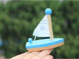 Wooden Baby Bathtub 5pcs Bathroom Mini Wooden Sailing Boat Baby Bath Water toy