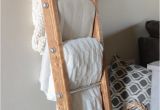 Wooden Blanket Rack Plans Diy Wood and Metal Pipe Blanket Ladder Shanty 2 Chic