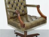 Wooden Captains Chairs Uk Rare 1960 S Bevan Funnell Directors Green Leather Chesterfield