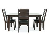Wooden Church Chairs with Arms Chair Dark Wood Dining Chairs Five Piece Casual Set In Brown Table