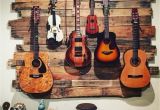 Wooden Guitar Case Rack Plans Guitar and Instrument Hanger Made From Up Cycled Pallets