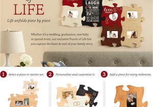 Wooden Puzzle Piece Wall Decor Display Your Memories with the Puzzle Of Life at Personal Creations