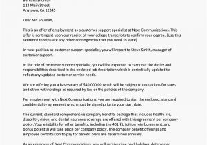 Workers Compensation Light Duty Policy Sample Job Offer Letter Suited for Most Jobs