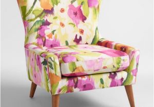 World Market Blue Accent Chair Watercolor Floral Ariana Accent Chair