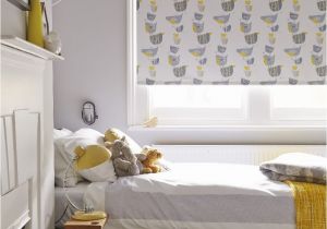 Yellow and Grey Bedroom Curtains Bright and Cheery Our Spring Grey Roller Blind is Perfect for